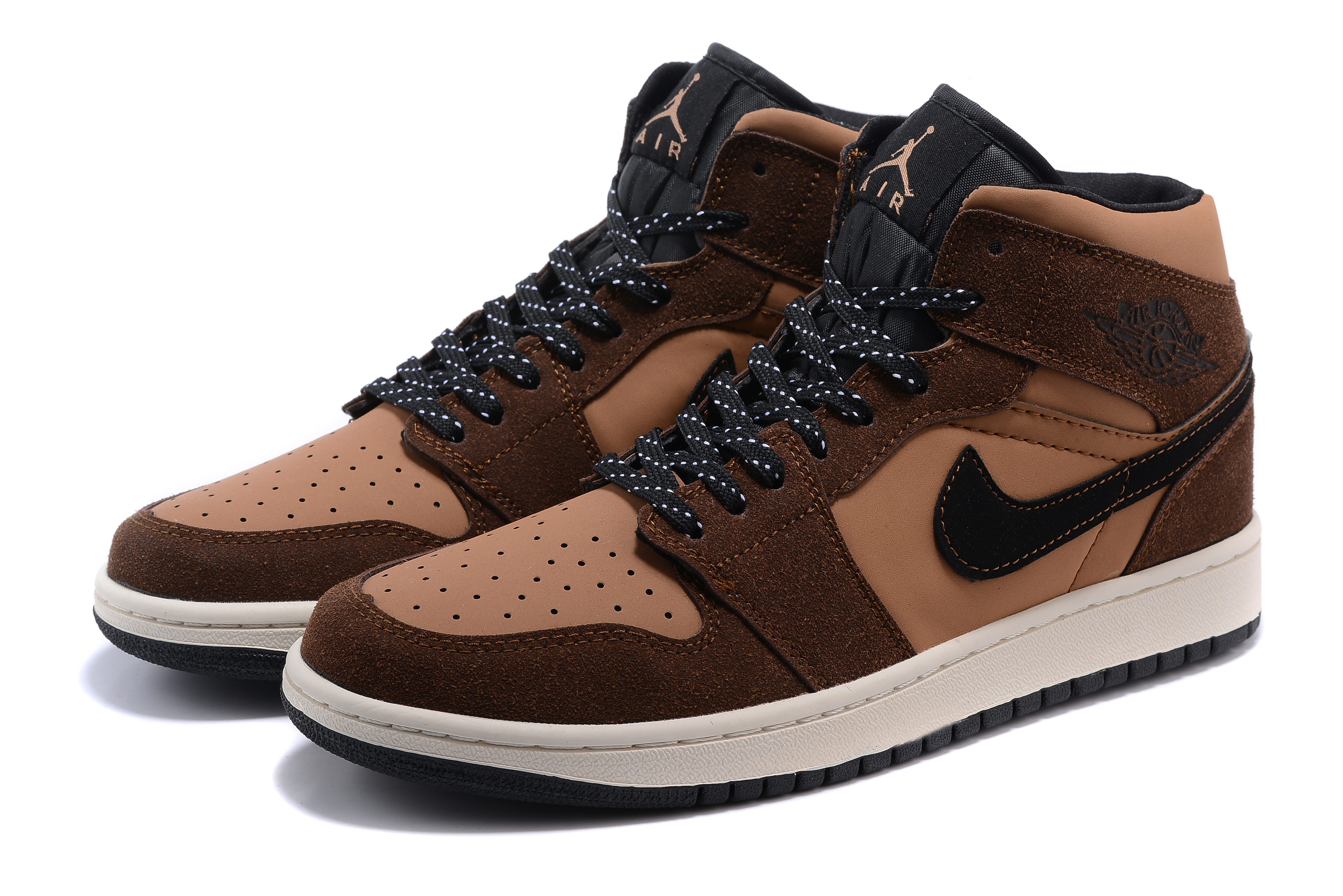 2022 Air Jordan 1 Coffe Brown Black Shoes